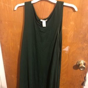 Dark green sleeveless H and M dress
